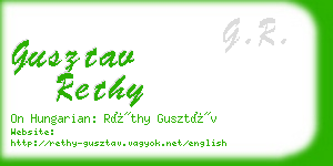 gusztav rethy business card